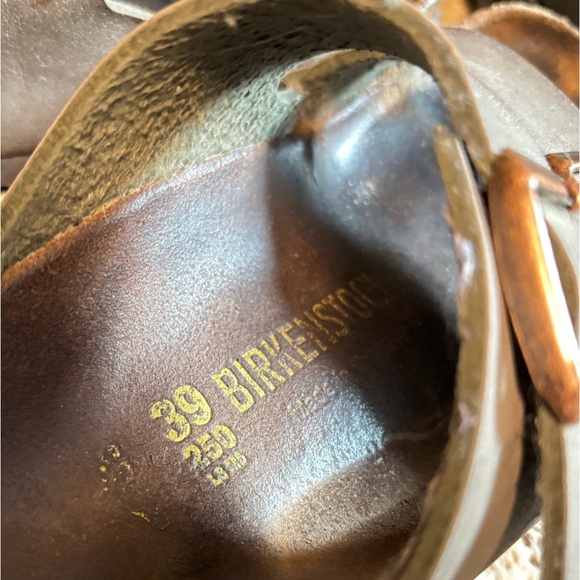 BIRKENSTOCK Lot/Bundle of 2 Arizona Thong Leather Sandals - Brown 39 & Black 38 - Picture 7 of 16